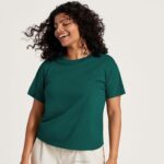 Allbirds Allgood-Baumwoll-T-Shirt für Damen DZ826218 tiefer Smaragd