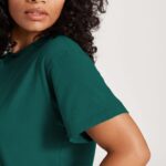 Allbirds Allgood-Baumwoll-T-Shirt für Damen DZ826218 tiefer Smaragd – Bild 5