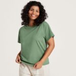Allbirds Allgood-Baumwoll-T-Shirt für Damen DZ826219 neblige Ladung – Bild 2