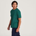 Allbirds Allgood-Baumwoll-T-Shirt für Herren DZ826122 tiefer Smaragd – Bild 2