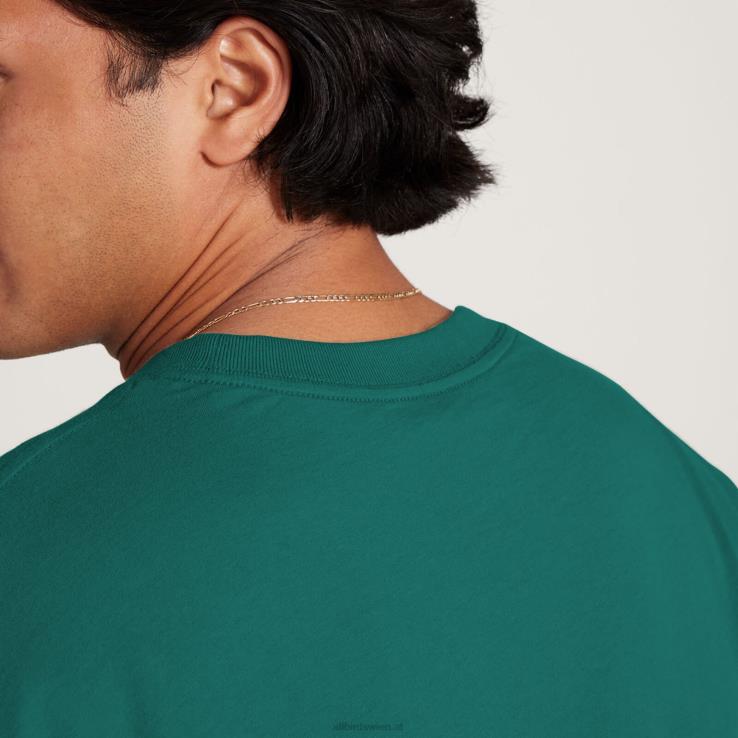 Allbirds Allgood-Langarm-T-Shirt für Herren aus Baumwolle DZ826140 tiefer Smaragd – Bild 4