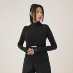 Allbirds Damen-Performance-Viertelreißverschluss DZ826232 natürliches Schwarz