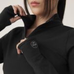 Allbirds Damen-Performance-Viertelreißverschluss DZ826232 natürliches Schwarz – Bild 3