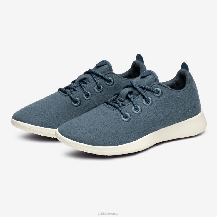 Allbirds Smallbirds Wollläufer – große Kinder DZ826257 ruhiges Blaugrün (natürliche weiße Sohle) – Bild 7