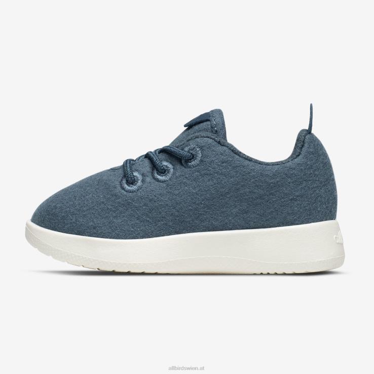 Allbirds Smallbirds Wollläufer – kleine Kinder DZ826241 ruhiges Blaugrün (natürliche weiße Sohle) – Bild 3