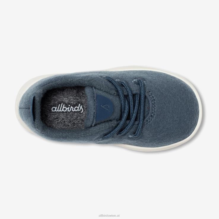 Allbirds Smallbirds Wollläufer – kleine Kinder DZ826241 ruhiges Blaugrün (natürliche weiße Sohle) – Bild 5