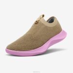 Allbirds Tree-Dasher-Staffel der Frauen DZ826187 dunstiges Beige (lebendige rosa Sohle)